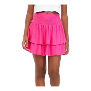 Cabana by Crown & Ivy Baby Terry Ruffle Skirt‎ Smocked Hot Pink Size Medium New